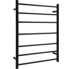 600 x 800mm Matte Black 12V Thermorail Towel Rail