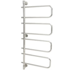 Thermorail Straight 500mm Swivel Polished Heated Towel Rail