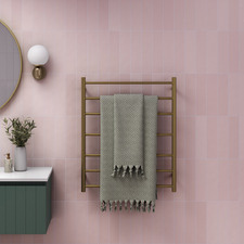 Thermorail 600 x 800mm Brushed Gold Heated Towel Rail