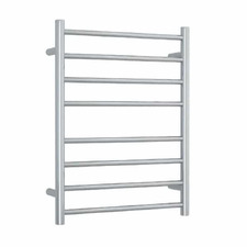 Thermorail Straight Round 8 Bar heated Towel Rail