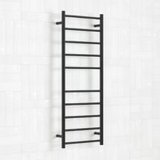 Thermorail 450 x 1200mm Matte Black Stainless Steel Heated Towel Rail