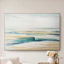 Abstract Coastal Framed Canvas Wall Art