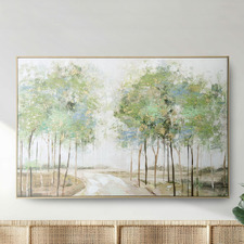 Forest Path Framed Canvas Wall Art