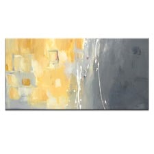 50 Shades Of Gray And Yellow Wall Art