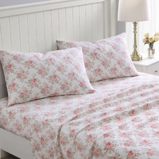 Soft Pink Lisalee Cotton Flannelette Sheet Set
