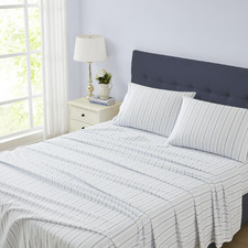 Stripe Brampton Flannelette Sheet Set