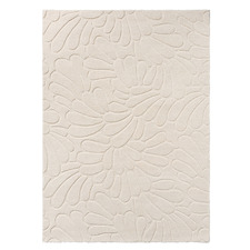 Ivory Cream Coleby Petals Hand-Tufted Wool Rug