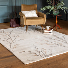 Dove Grey Willow Hand-Tufted Wool-Blend Rug