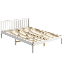 White Hamilton Pine Wood Platform Bed