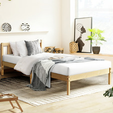Natural Hamilton Pine Wood Platform Bed