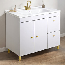 Yuli 900mm Freestanding Single Vanity with Ceramic Countertop