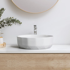 Cove 400mm Gloss White Ceramic Above Counter Basin