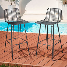 75.5cm Aziel Outdoor Bar Stools (Set of 2)