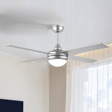 Cody 132cm Silver DC Ceiling Fan with Remote Control & LED
