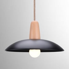 Dandi Beech Wood & Metal Pendant Light