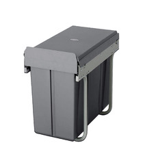 Domestique 30L Twin Slide Out Slim Concealed Waste Bin