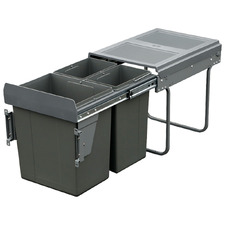 Domestique 40L Triple Slide Out Concealed Waste Bin