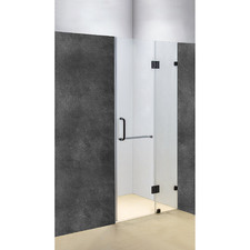 Black Prime Glass Shower Screen with Round Handle