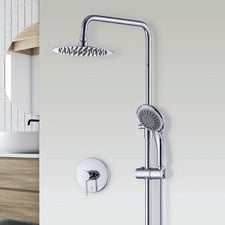 Chrome High Pressure Twin Shower Tap/Mixer Set
