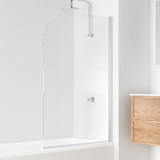 Opal Chrome Single Glass Shower Screen