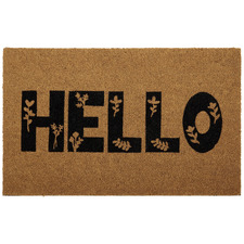 Stenciled Hello Coir Doormat
