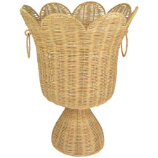 Veyla Rattan Footed Urn