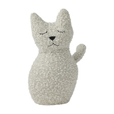 Cooper Ivory Boucle Cat Weighted Door Stop