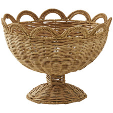 Elara Rattan Footed Decorative Bowl