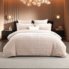 Champagne Marley Quilt Cover Set