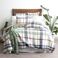 Checkered Lauren Cotton Quilt Cover Set