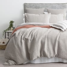 Charcoal Celeste Cotton Quilt Cover Set