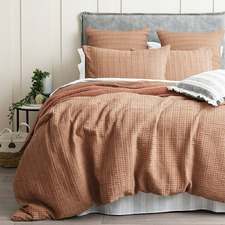 Rust Celeste Cotton Quilt Cover Set