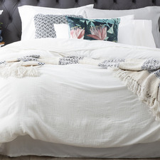 White Solana Cotton Quilt Cover Set