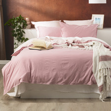 Rose Essentials Vintage Stonewashed Reversible Quilt Cover Set