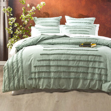 Sage Classic Vintage Washed Tufted Cotton Quilt Cover Set