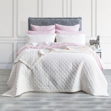White Cavallo French Linen Coverlet Set