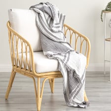 Ray Striped Cotton Throw