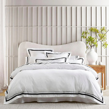 Charcoal Rome 1000TC Egyptian Cotton Quilt Cover Set