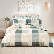 Logan Cotton Sateen Reversible Quilt Cover Set