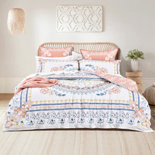 Davila Cotton Sateen Reversible Quilt Cover Set