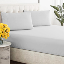 Cherie Cotton Percale Fitted Sheet Set