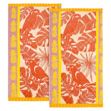 Macaw Cotton Beach Towels (Set of 2)