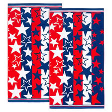 Stars Cotton Beach Towels (Set of 2)