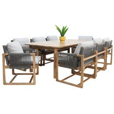 8 Seater Adrienne Acacia Wood Outdoor Dining Set