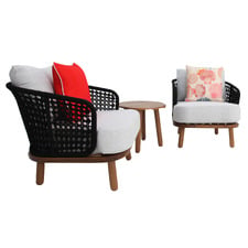 2 Seater Enola Acacia Wood Outdoor Lounge Set