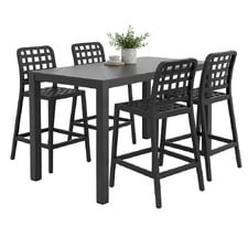 4 Seater Rowan Outdoor Bar Table & Lucien Stool Set