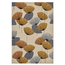 Brown Dandelion Clocks Outdoor Rug