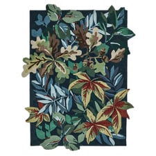 Forest Green Robin's Wood Hand-Tufted Rug