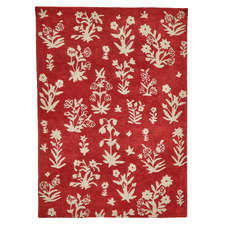 Damson Red Woodland Glade Hand-Tufted Rug