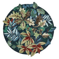 Forest Green Robin's Wood Hand-Tufted Round Rug